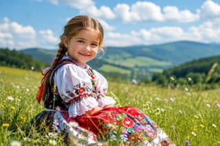 Dievčatko v slovenskom kroji