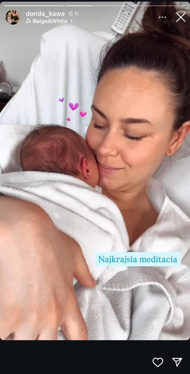 Dominika Kavaschová porodila chlapčeka