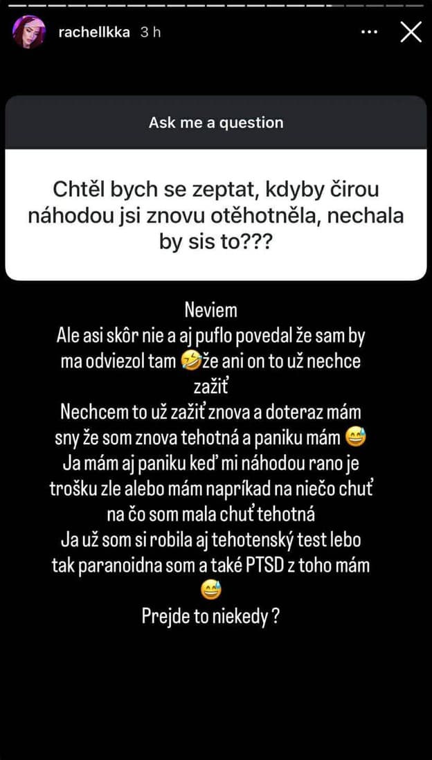 Ráchel šokuje priznaním o
