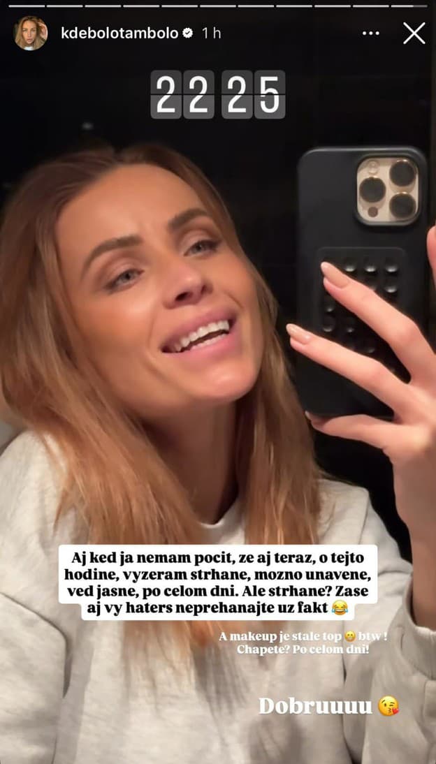 The Slovak beauty showed herself