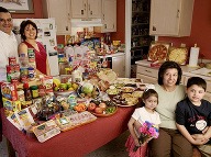 Rodina z Texasu z USA minie na jedlo 242 dolárov za týždeň.