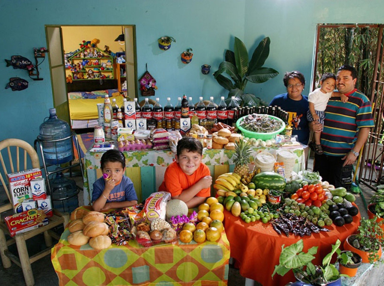 Táto rodina z Mexika minie približne 189 dolárov za týždeň.