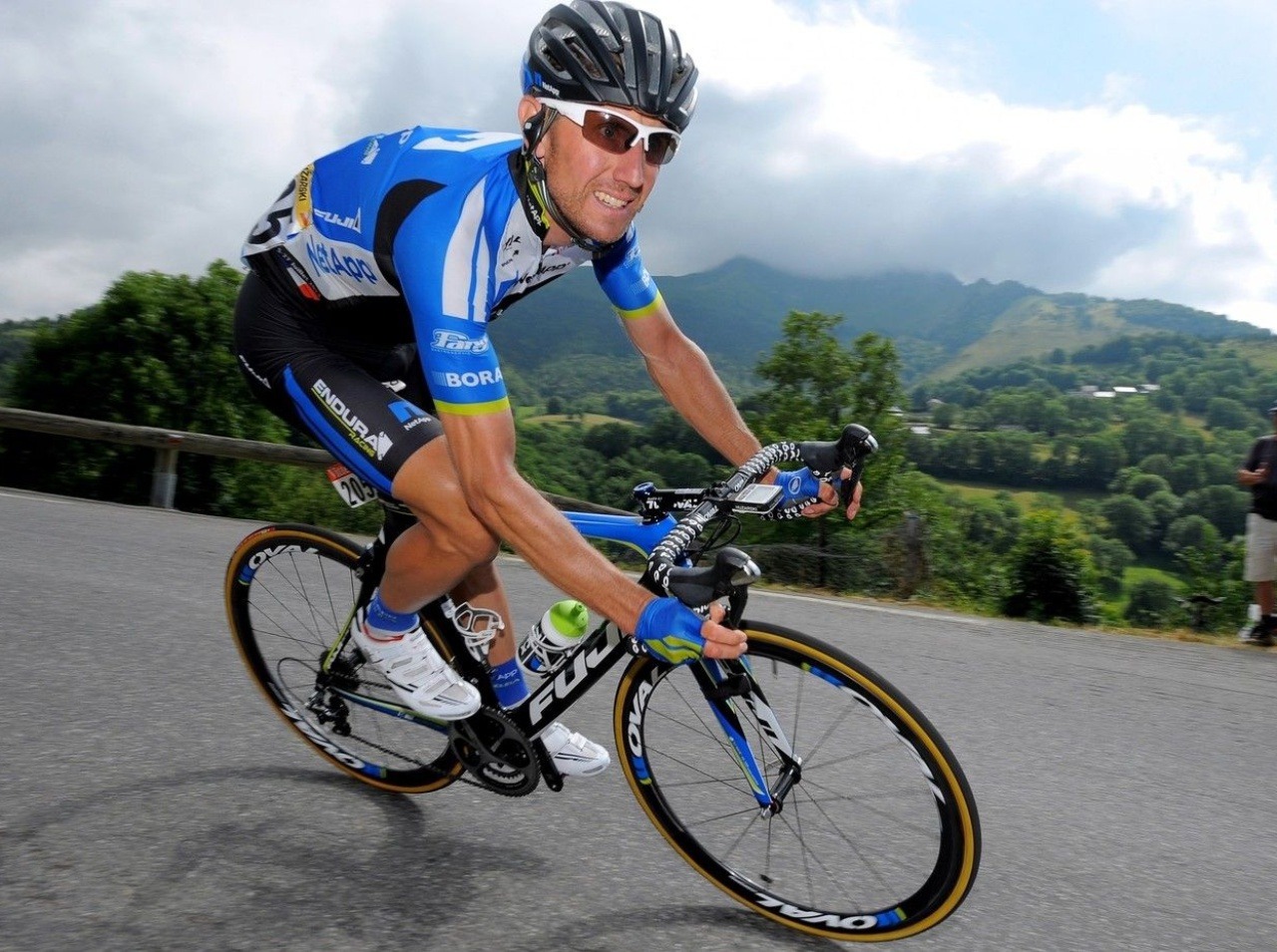 Bartosz Huzarski počas pretekov Tour de France.