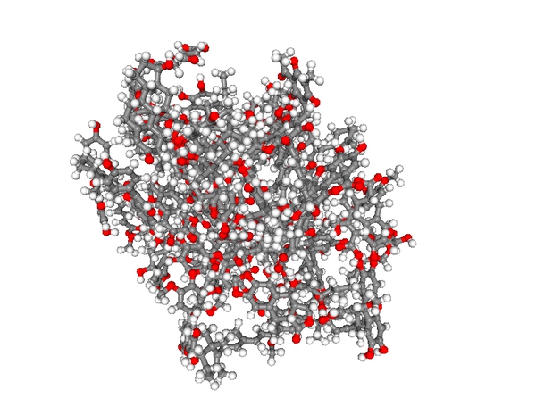 3D model molekuly humínových kyselín. FOTO: red